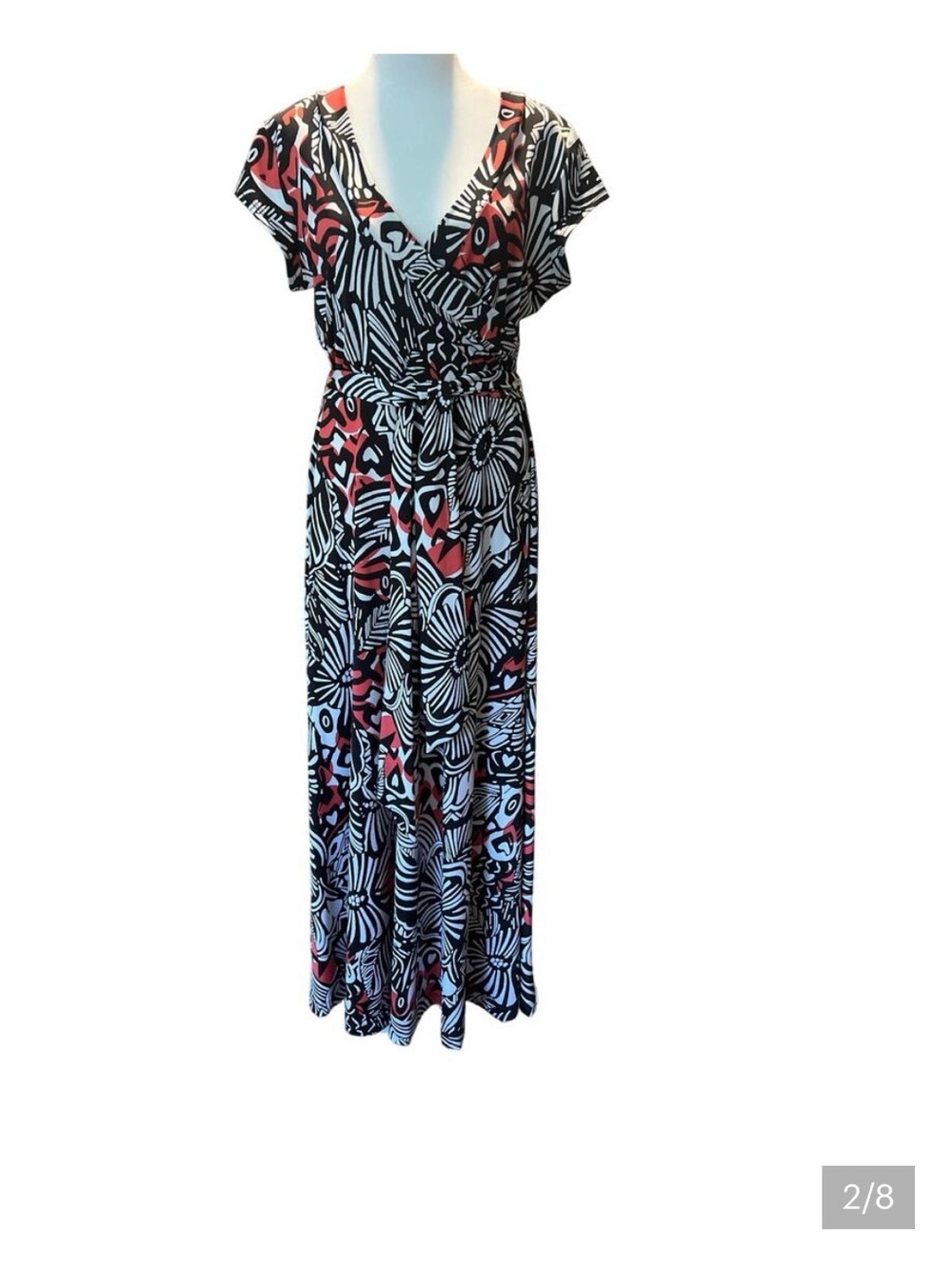 NWOT Olivia Matthews Groovy Love Maxi Dress PL